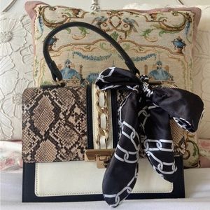 ALDO black croc crossbody bag